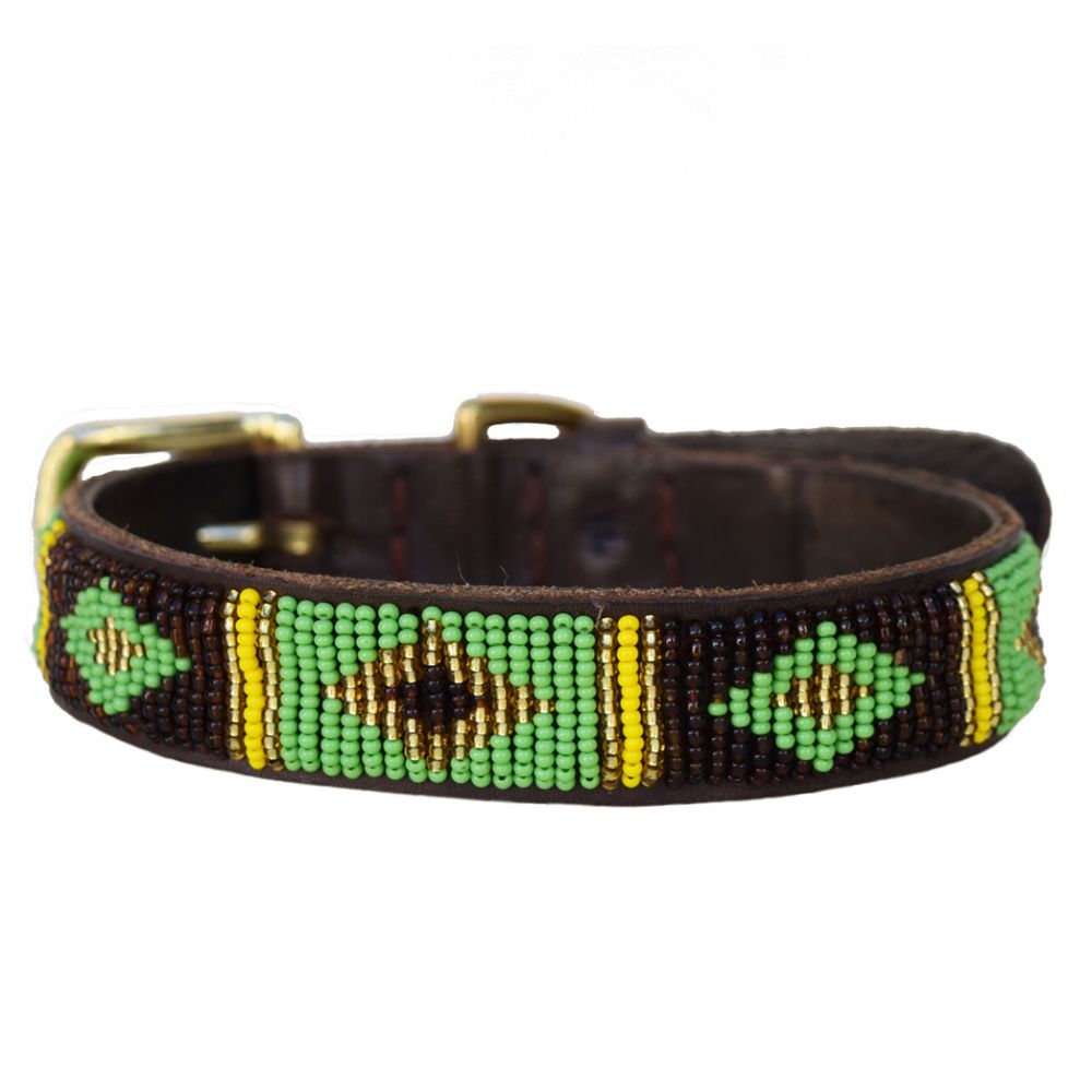 Diamond Green Dog Collar
