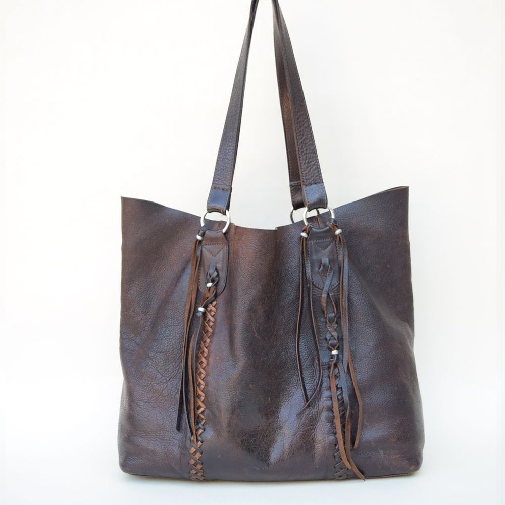 Hippie Chic Bag Coffee Oil-tanned