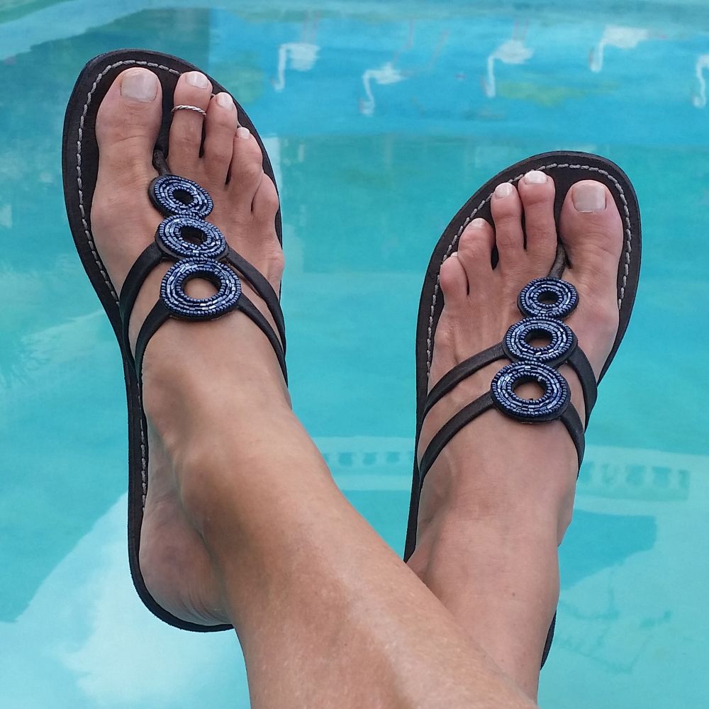 Triple O Indigo Sandals