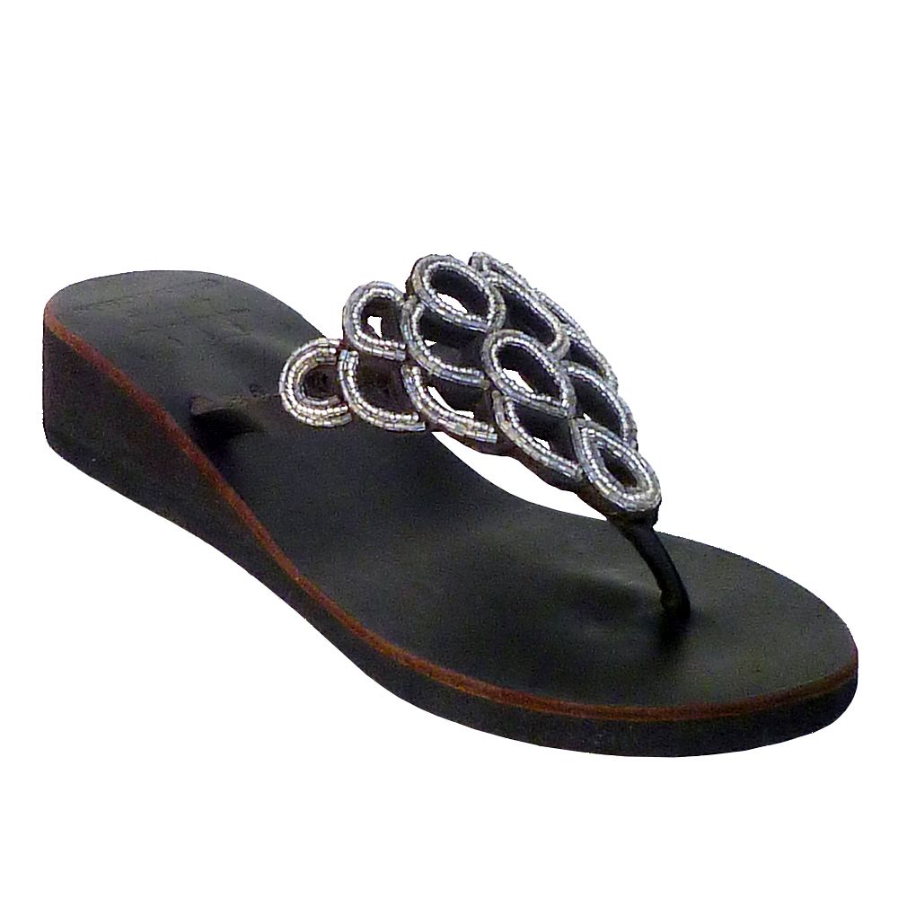 Net Silver Sandals