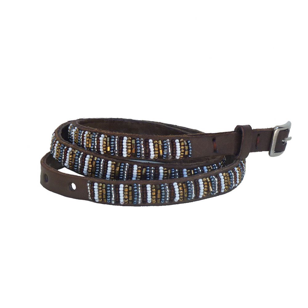 Skinny Brown and White Belt Belts