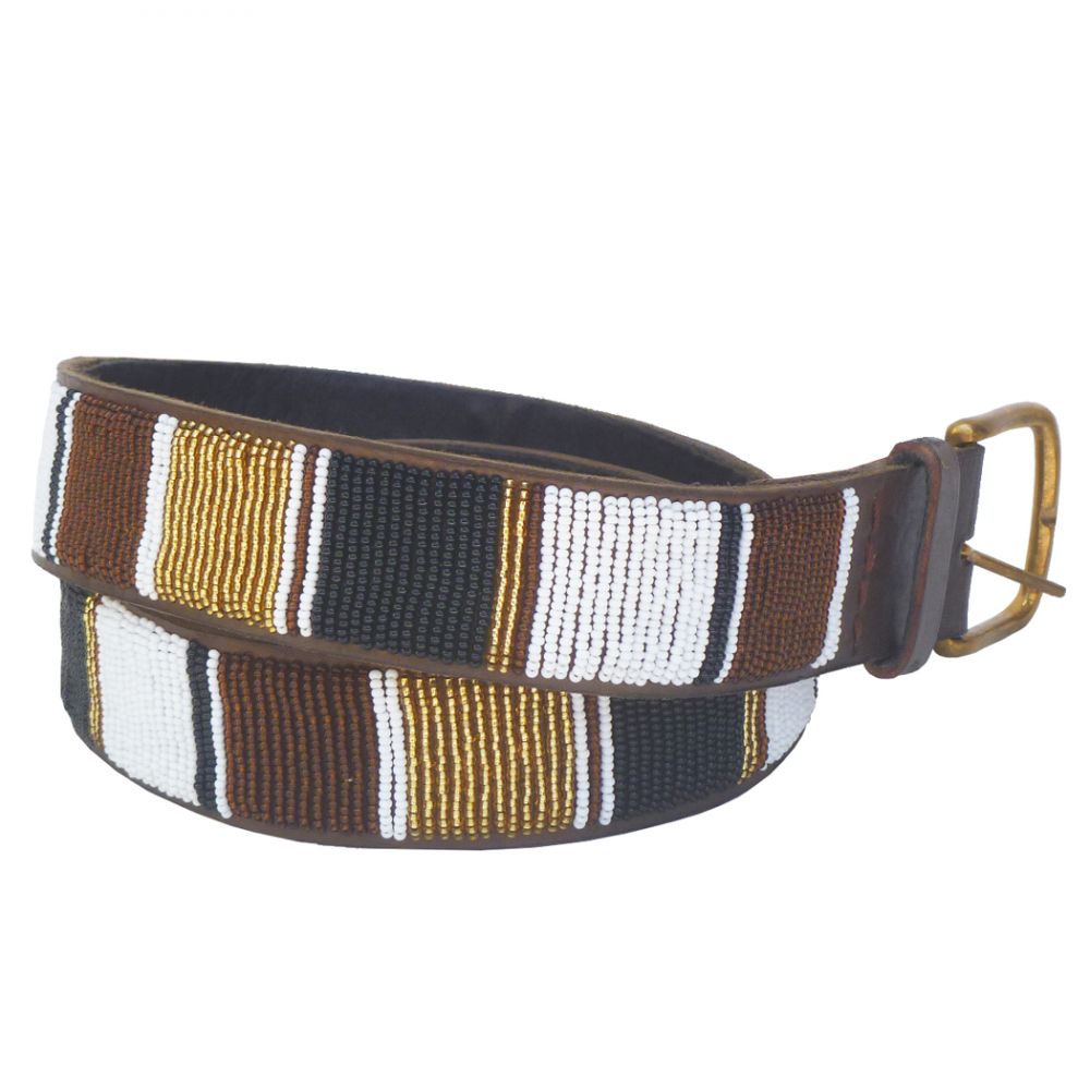 Colorblock Brown Belt Belts
