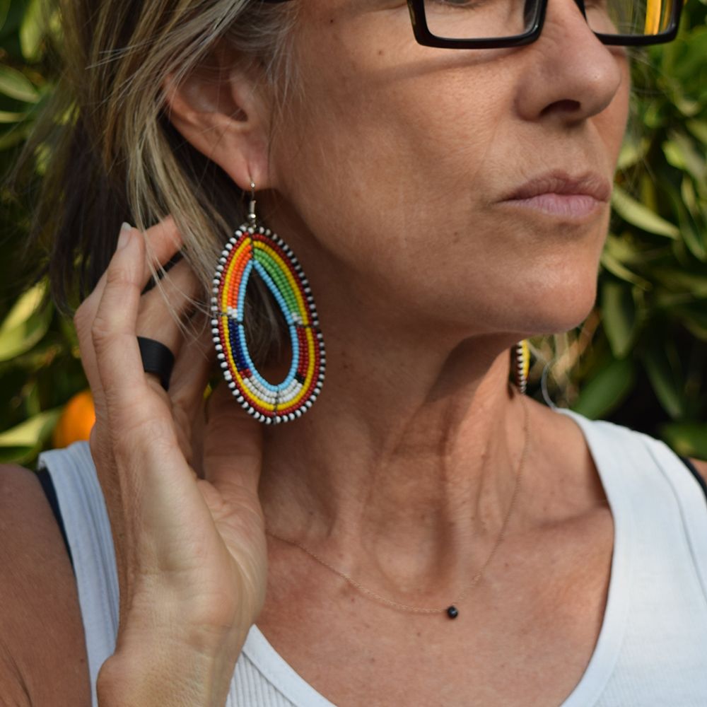 Maasai Oval Earrings Jewelry & Gifts