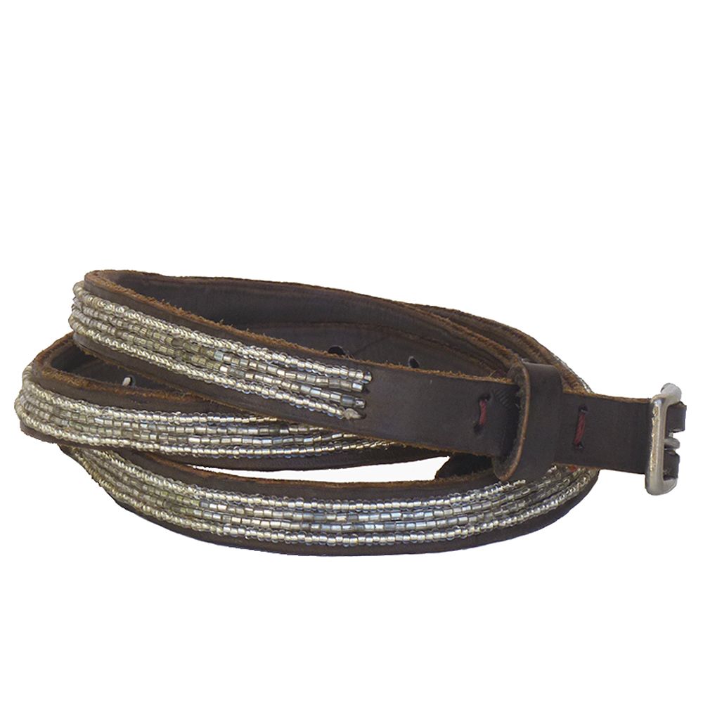 Skinny Silver Horizontal Belt Belts