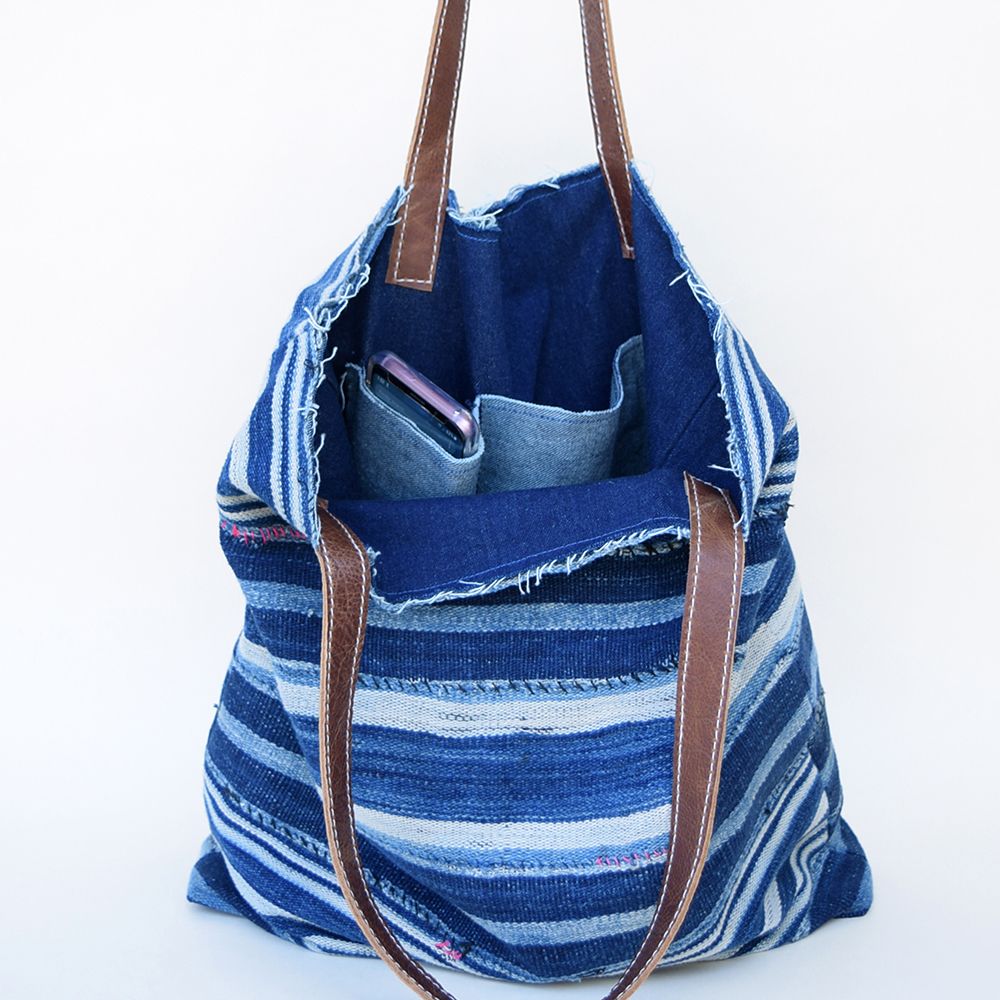 Vintage Indigo Tote