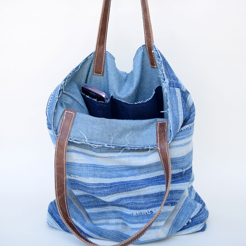 Vintage Indigo Tote