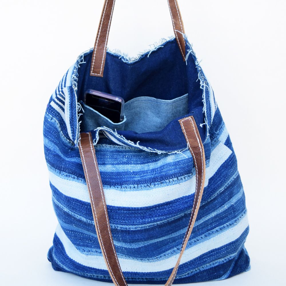 Vintage Indigo Tote