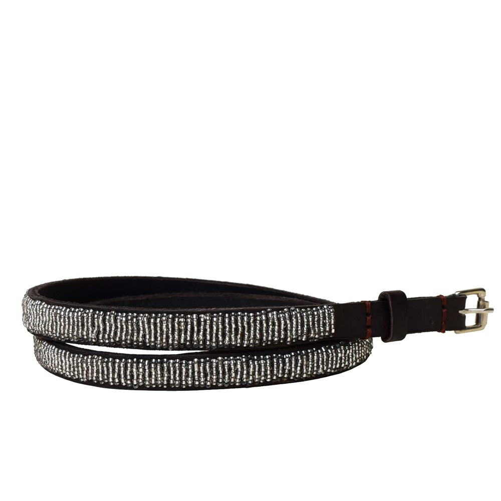 Skinny Silver Vertical Belt