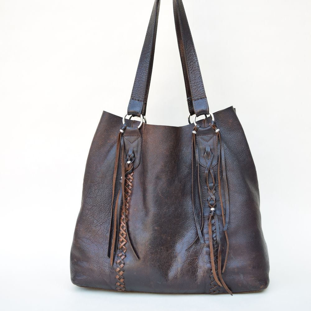 Hippie Chic Bag Coffee Oil-tanned