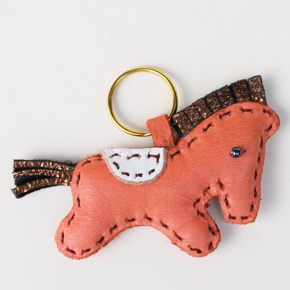 Orange Horse Keychain