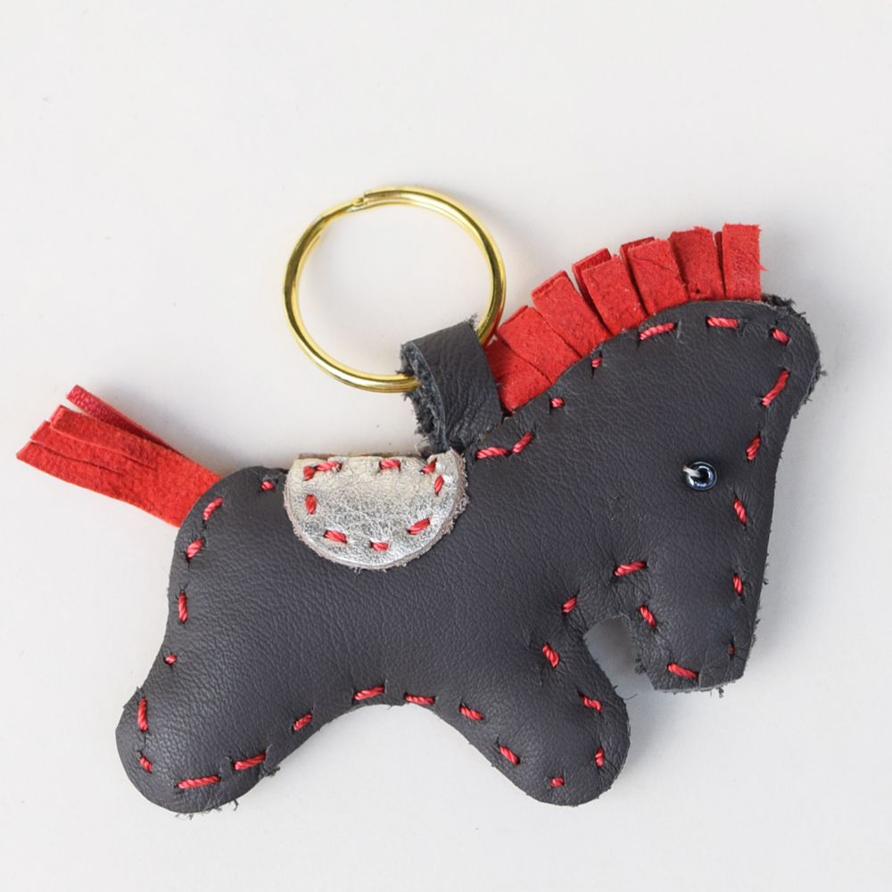 Grey Horse Keychain