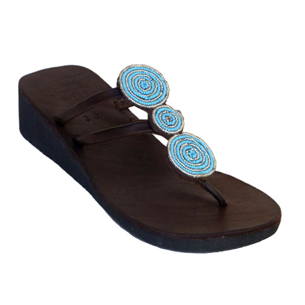 Triple Circle Turquoise Sandals