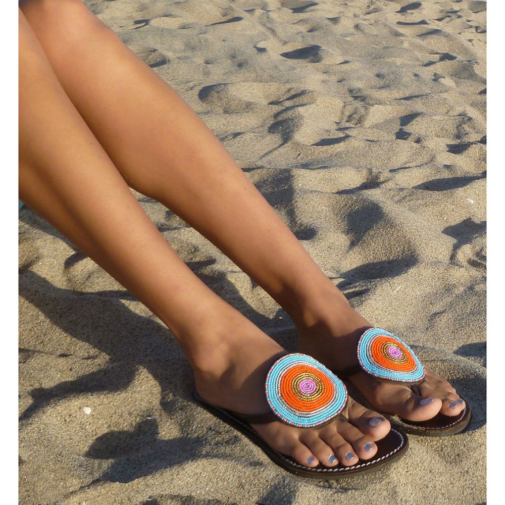 Medallion Turquoise Sandals