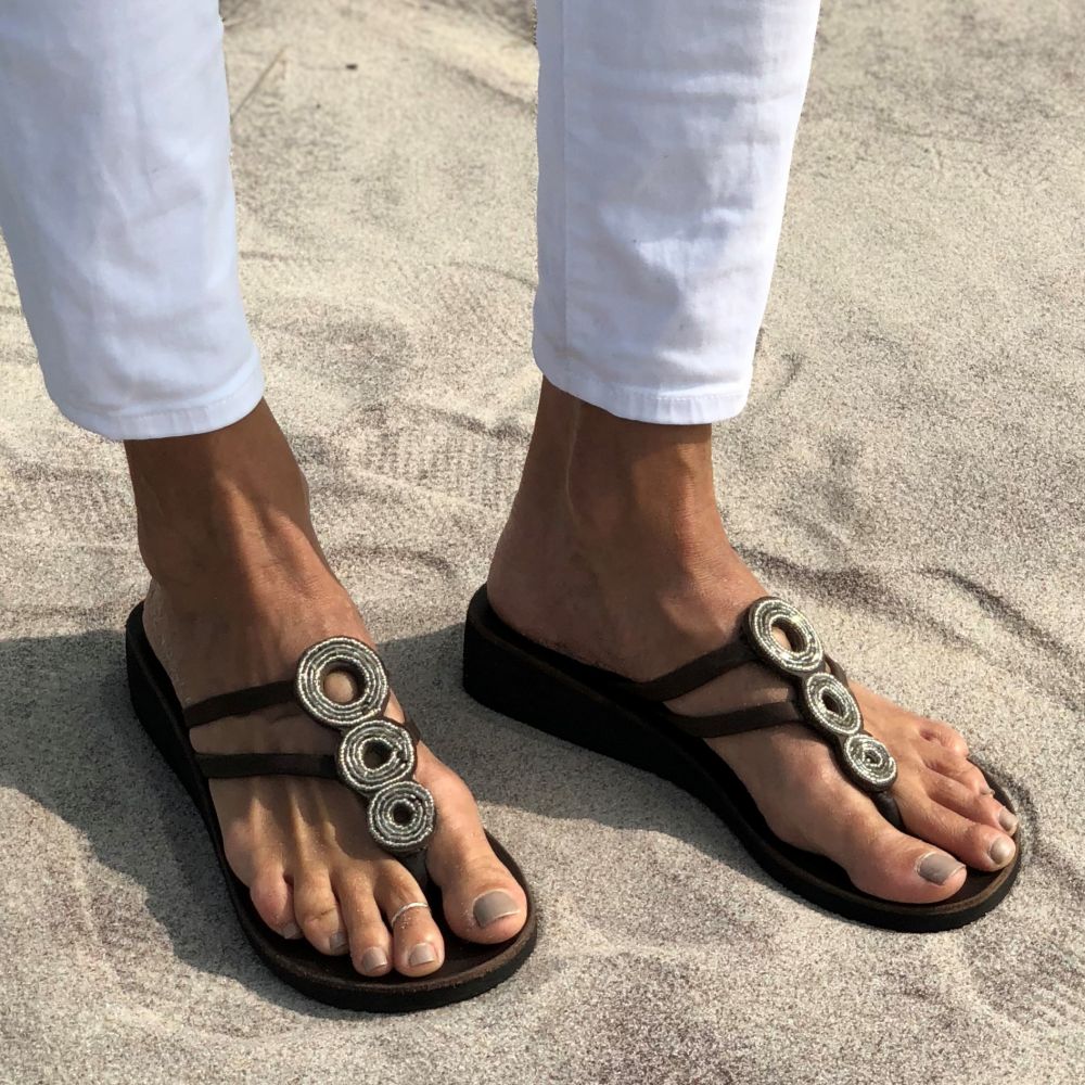 Triple O Silver Sandals