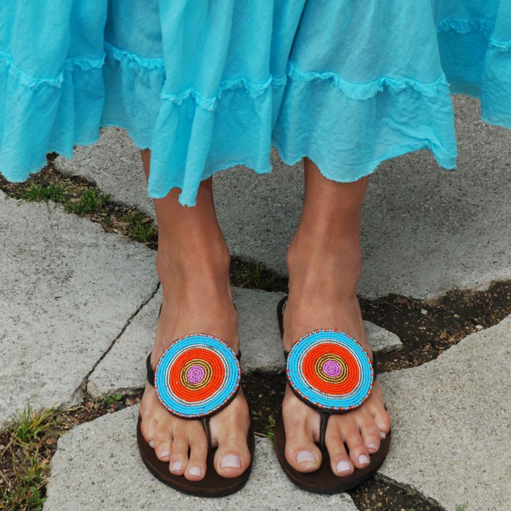 Medallion Turquoise Sandals