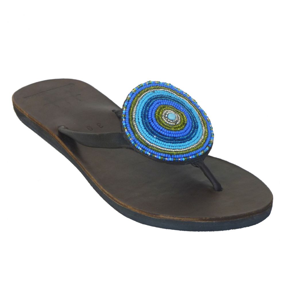 Medallion Aqua Sandals