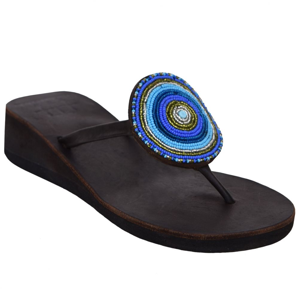Medallion Aqua Sandals