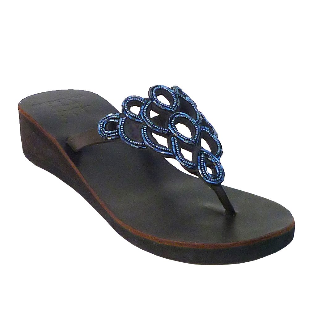 Net Indigo Sandals