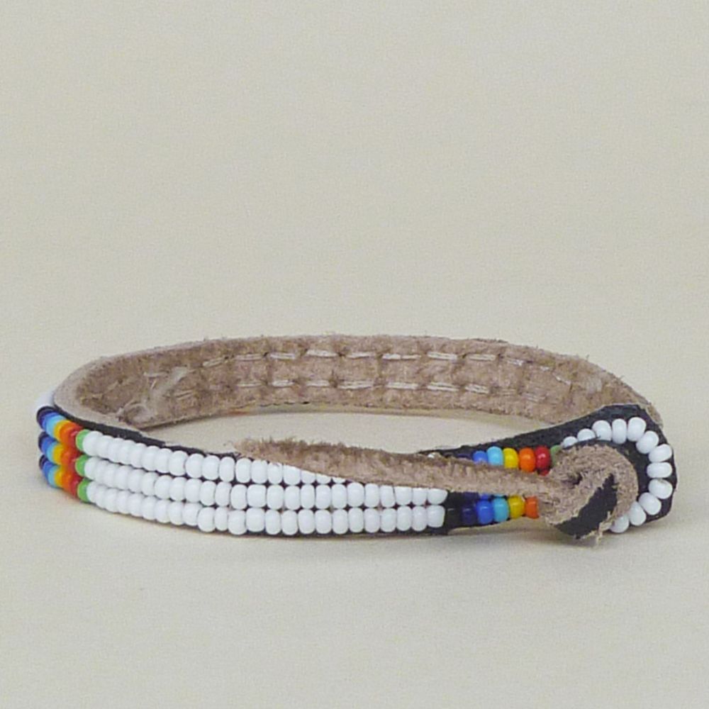 Rainbow White Friendship Bracelet