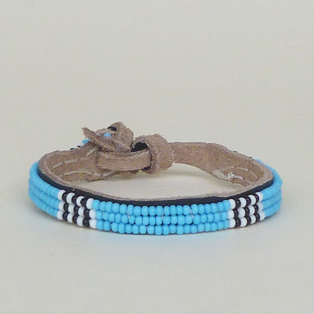 Turquoise Black White Friendship Bracelet