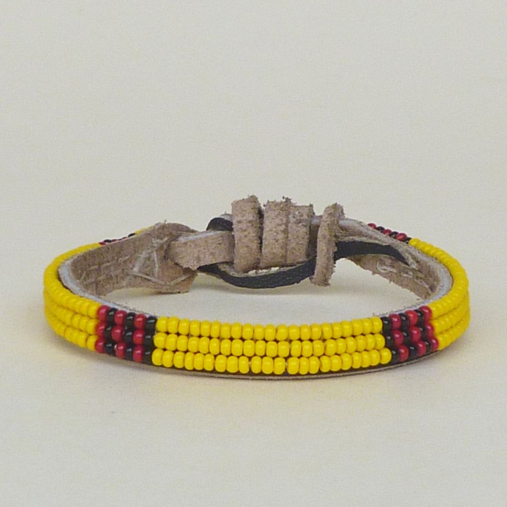 Yellow Black Red Friendship Bracelet