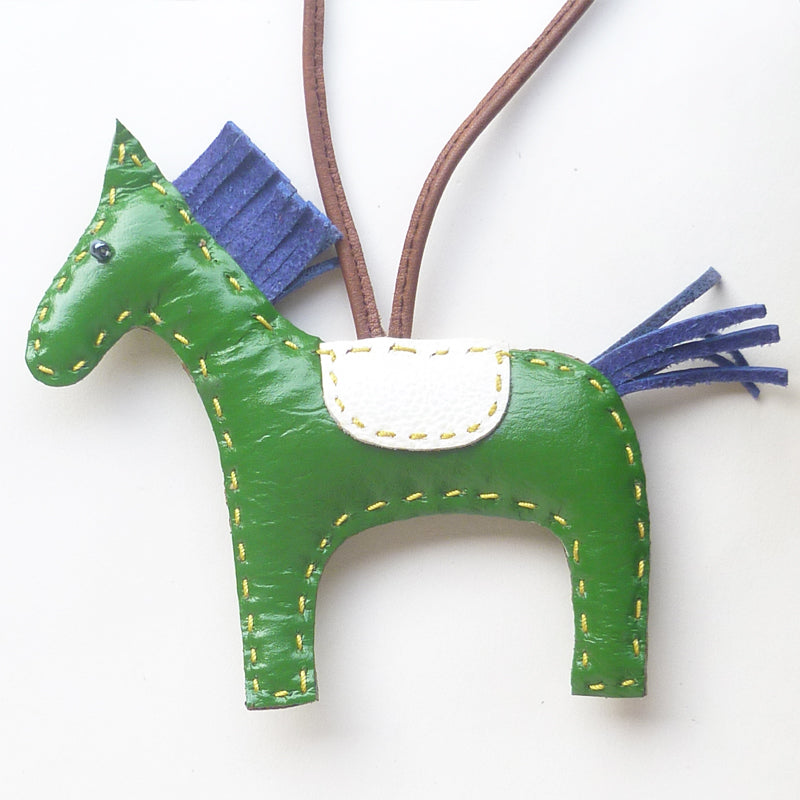 Patent Green Horse Charm