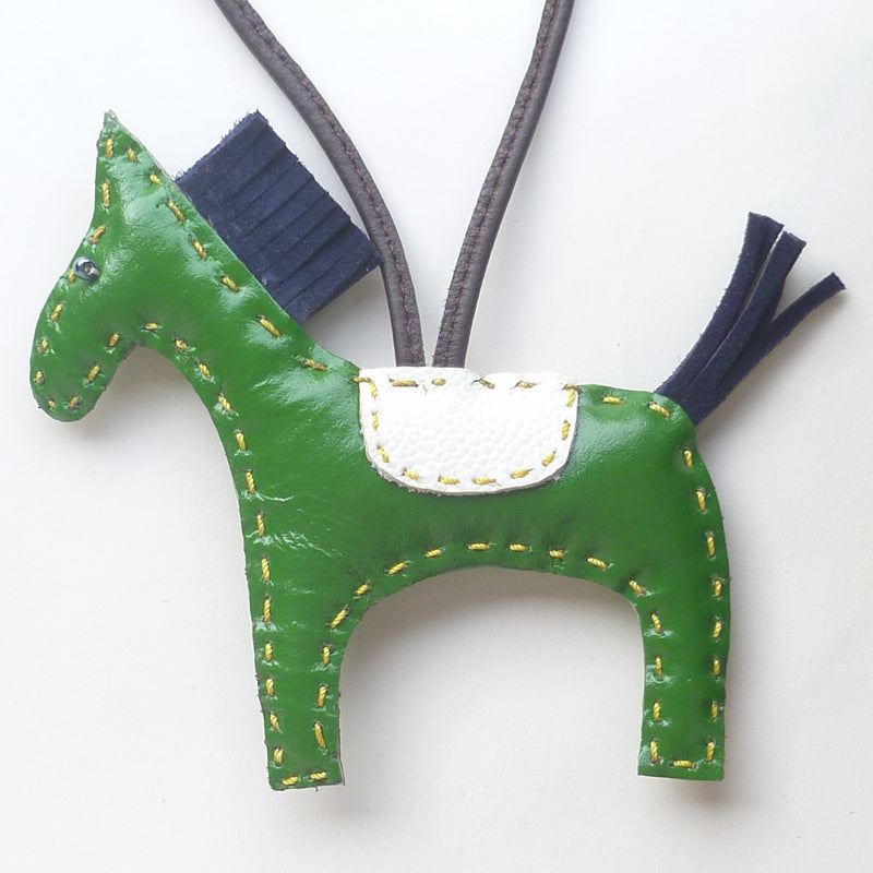 Patent Green Horse Charm