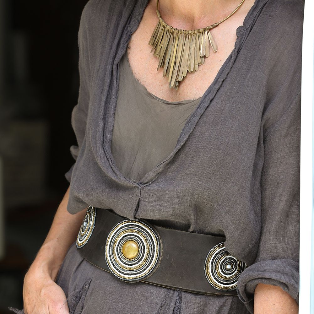 Big Medallion Bronze Belt