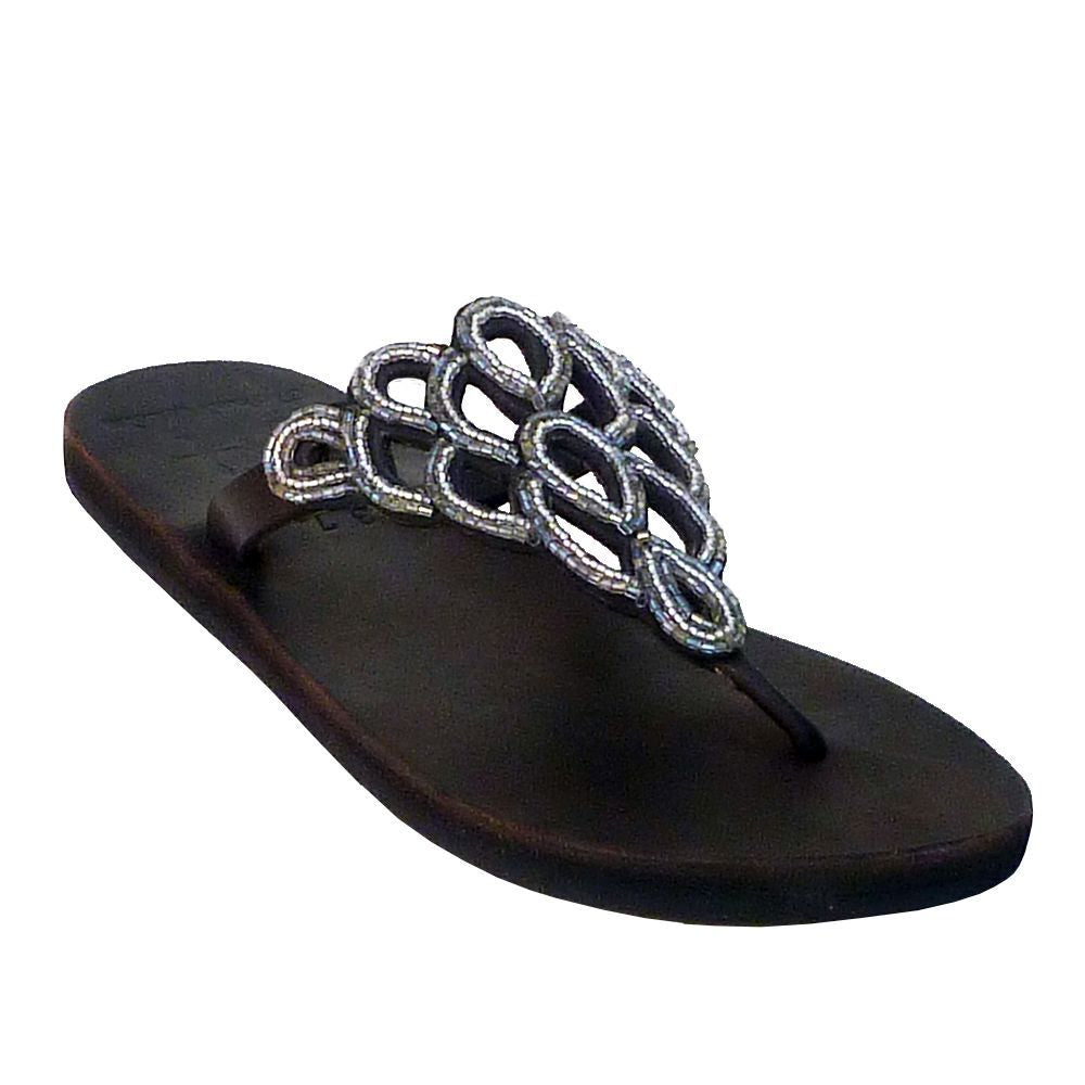 Net Silver Sandals