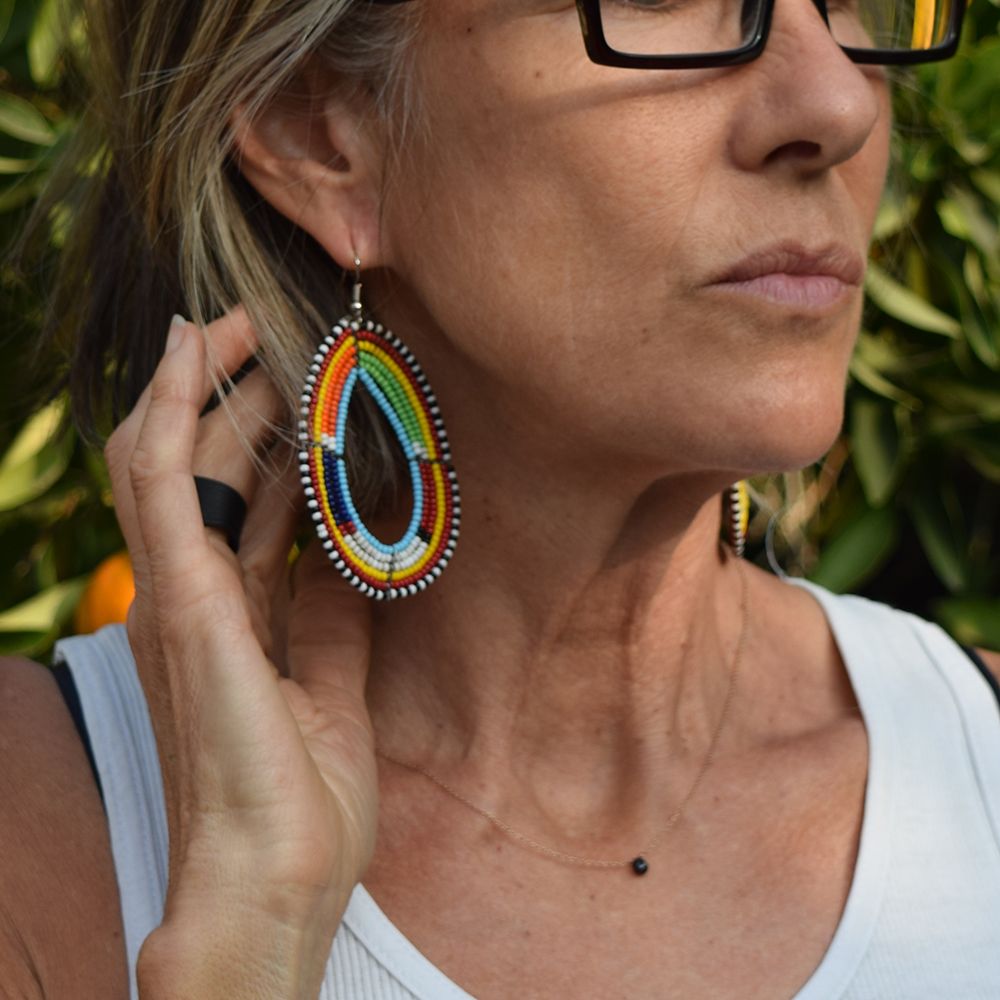 Maasai Oval Earrings