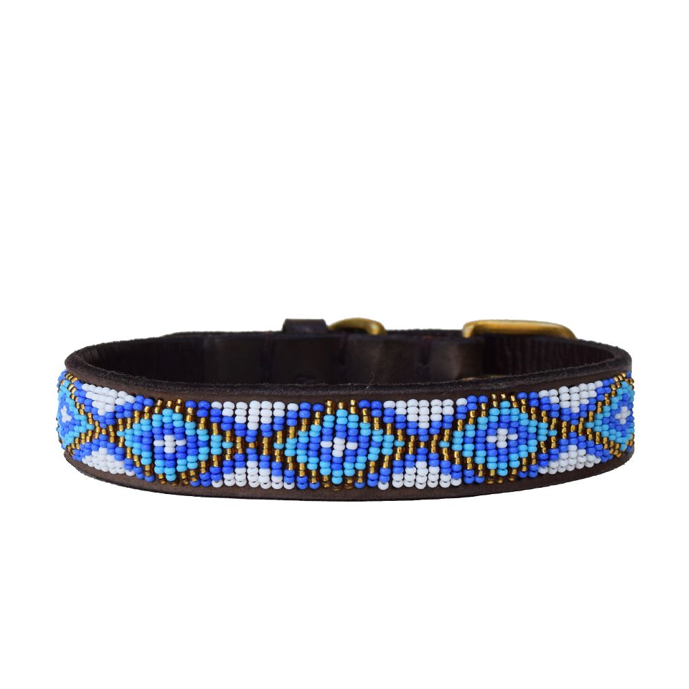 Xena Blue Dog Collar Dog Collars